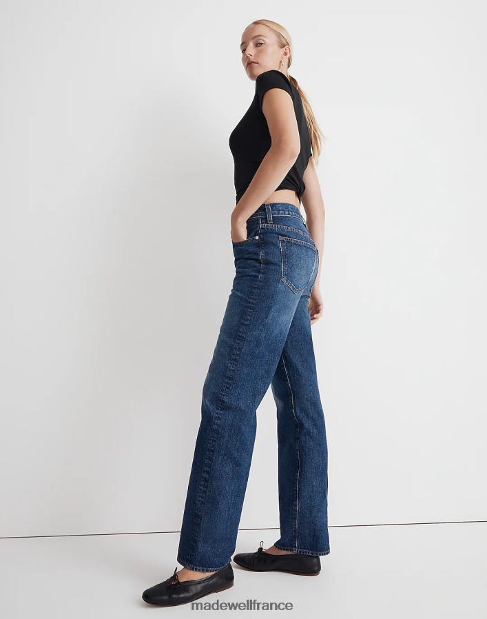 vêtements fr Madewell femmes jean droit taille basse lavage stoughton DX88282491
