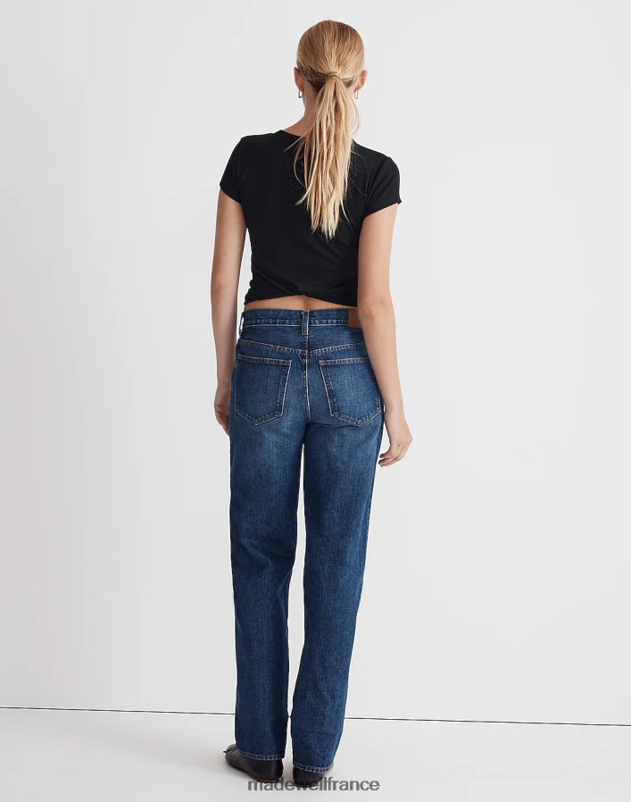 vêtements fr Madewell femmes jean droit taille basse lavage stoughton DX88282491
