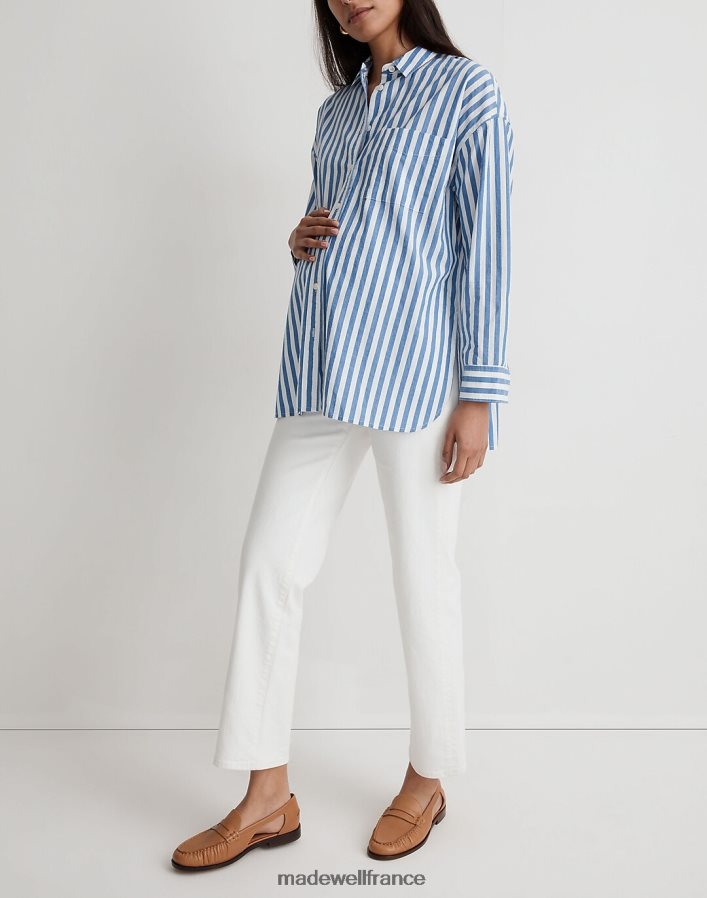 vêtements fr Madewell femmes jean droit vintage parfait au-dessus du ventre de maternité carrelage blanc DX88282536