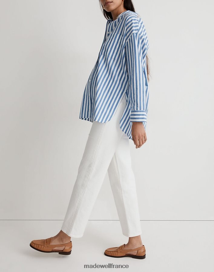 vêtements fr Madewell femmes jean droit vintage parfait au-dessus du ventre de maternité carrelage blanc DX88282536