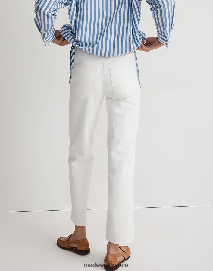 vêtements fr Madewell femmes jean droit vintage parfait au-dessus du ventre de maternité carrelage blanc DX88282536