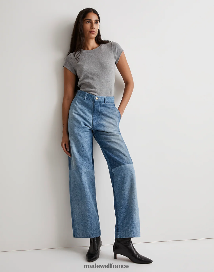 vêtements fr Madewell femmes jean pantalon retravaillé côtés b indigo vintage mélangé DX88281337