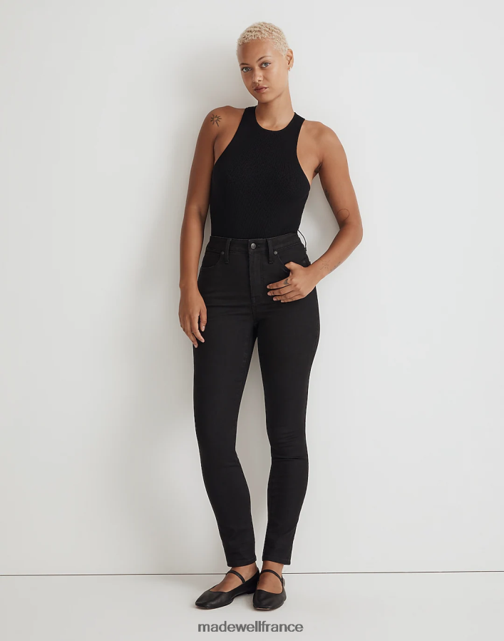 vêtements fr Madewell femmes jean skinny courbé taille haute 10'' gel noir DX88281098