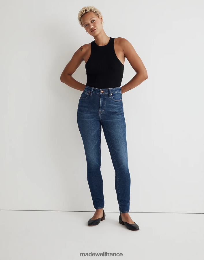 vêtements fr Madewell femmes jean skinny courbé taille haute 10'' lavage Smithley DX88282488