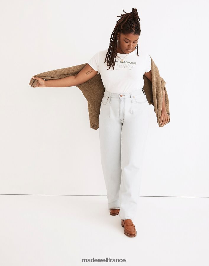 vêtements fr Madewell femmes jean super large : édition plissée lavage olcott DX88282563