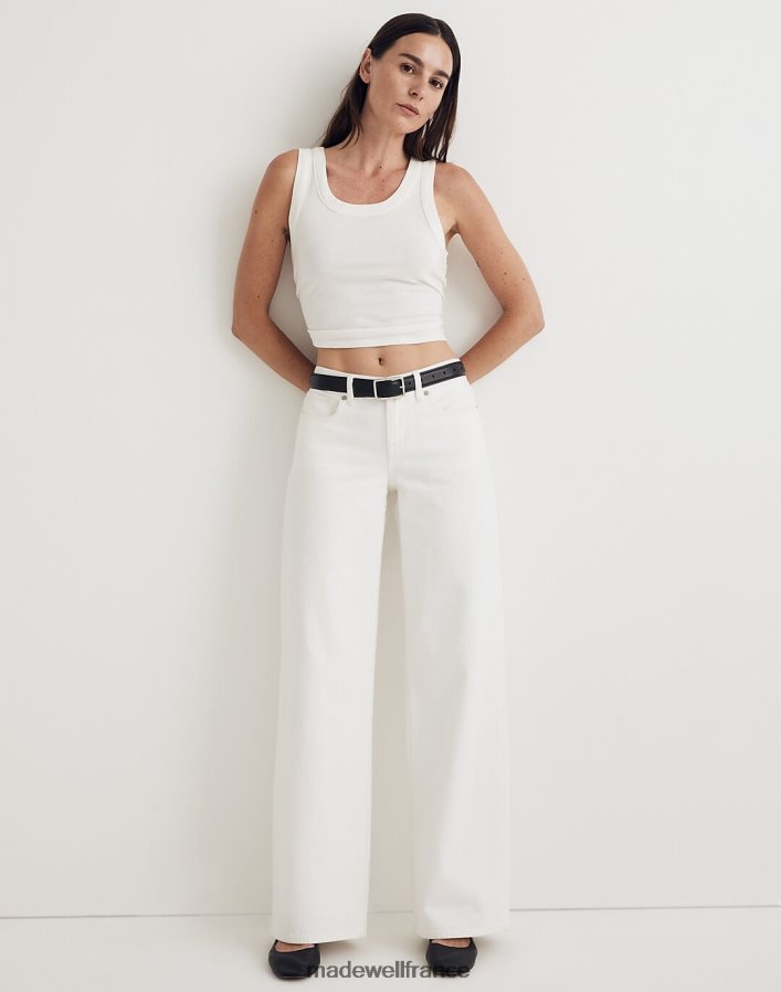 vêtements fr Madewell femmes jean taille basse à jambe très large carrelage blanc DX88282498