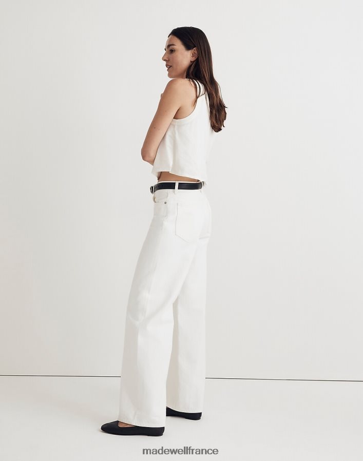 vêtements fr Madewell femmes jean taille basse à jambe très large carrelage blanc DX88282498