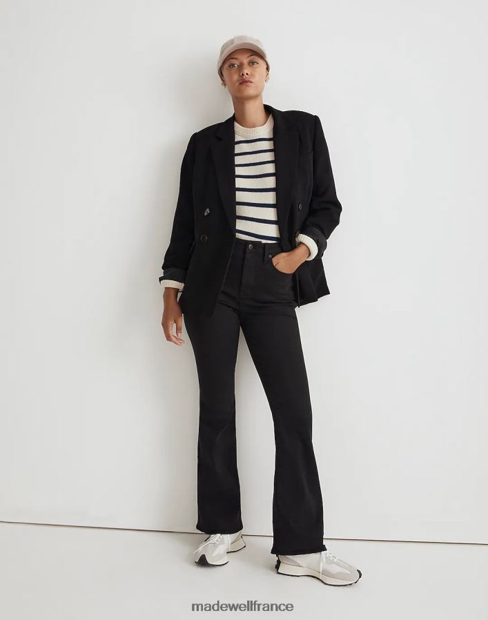 vêtements fr Madewell femmes jean évasé skinny courbé gel noir DX88282787