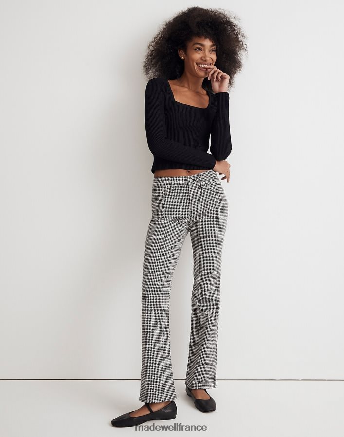 vêtements fr Madewell femmes kick out jean court à carreaux pied-de-poule épicéa DX88281063