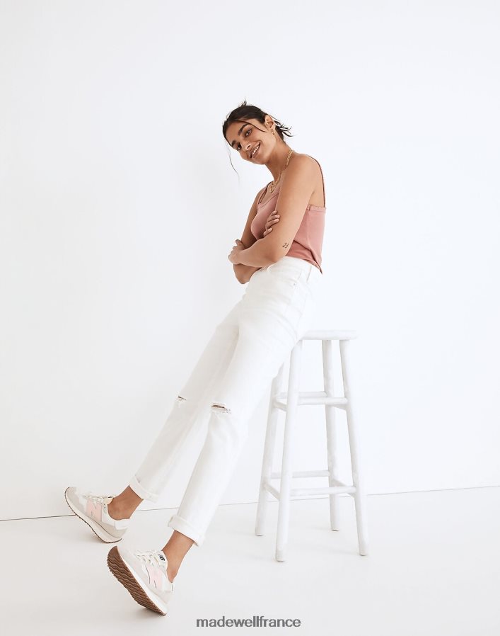 vêtements fr Madewell femmes le boyjean slim taille haute carrelage blanc DX88282560