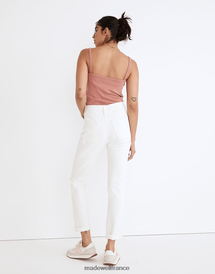vêtements fr Madewell femmes le boyjean slim taille haute carrelage blanc DX88282560