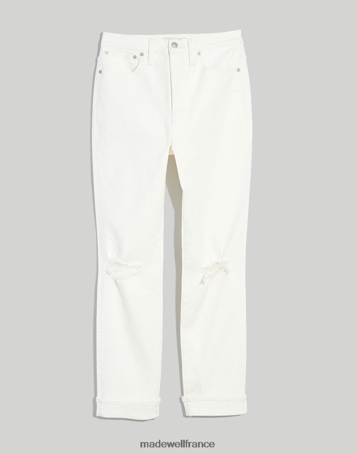 vêtements fr Madewell femmes le boyjean slim taille haute carrelage blanc DX88282560