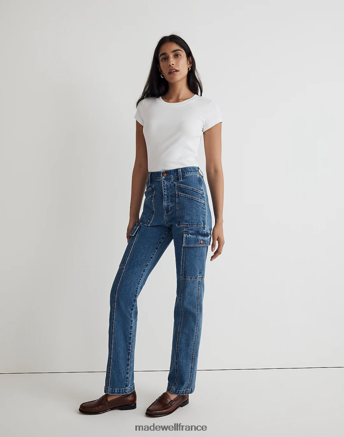 vêtements fr Madewell femmes le jean cargo droit des années 90 lavage Densmore DX88282500