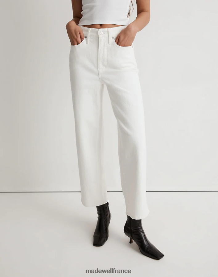 vêtements fr Madewell femmes le jean court large vintage parfait carrelage blanc DX88282514