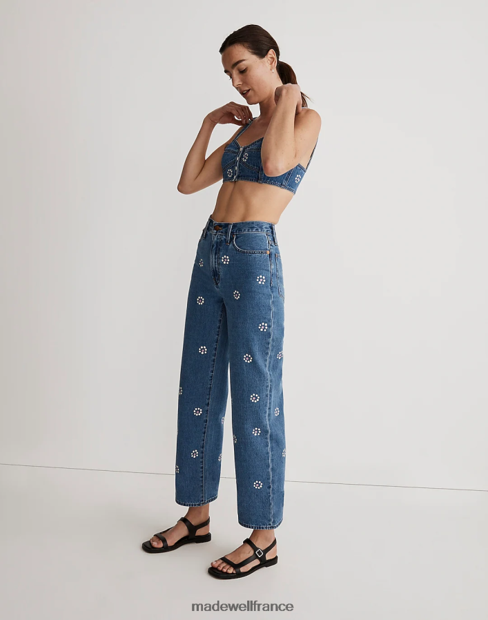 vêtements fr Madewell femmes le jean court large vintage parfait estampillé floral lavage de brickhaven DX88282519