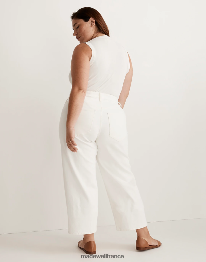vêtements fr Madewell femmes le jean court large vintage plus parfait carrelage blanc DX88282543