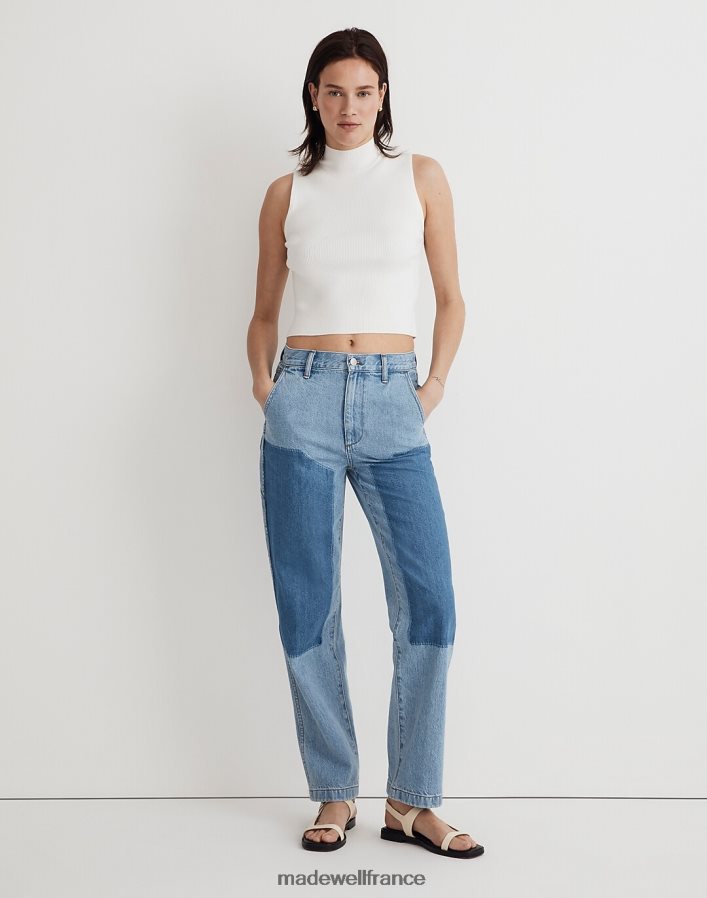 vêtements fr Madewell femmes le jean droit des années 90 : édition à empiècements ombrés lavage aux noisettes DX88282468
