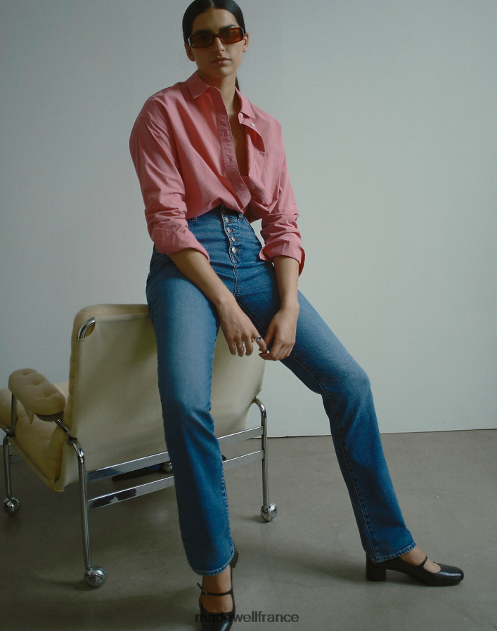 vêtements fr Madewell femmes le jean droit des années 90 : édition à taille resserrée Lavage de Liola DX88281065