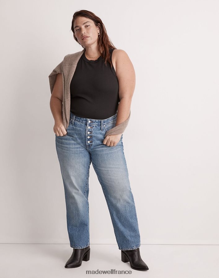 vêtements fr Madewell femmes le jean droit vintage le plus parfait : édition boutonnée sur le devant lavage becker DX88282546