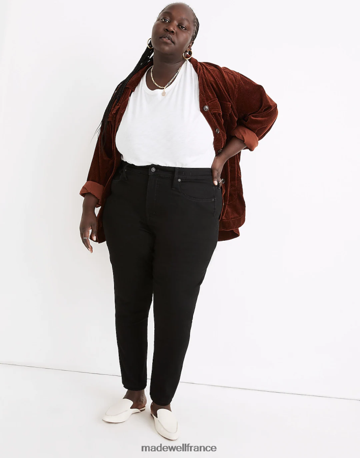 vêtements fr Madewell femmes plus jean skinny taille haute 10'' : édition instacozy gel noir DX88282572