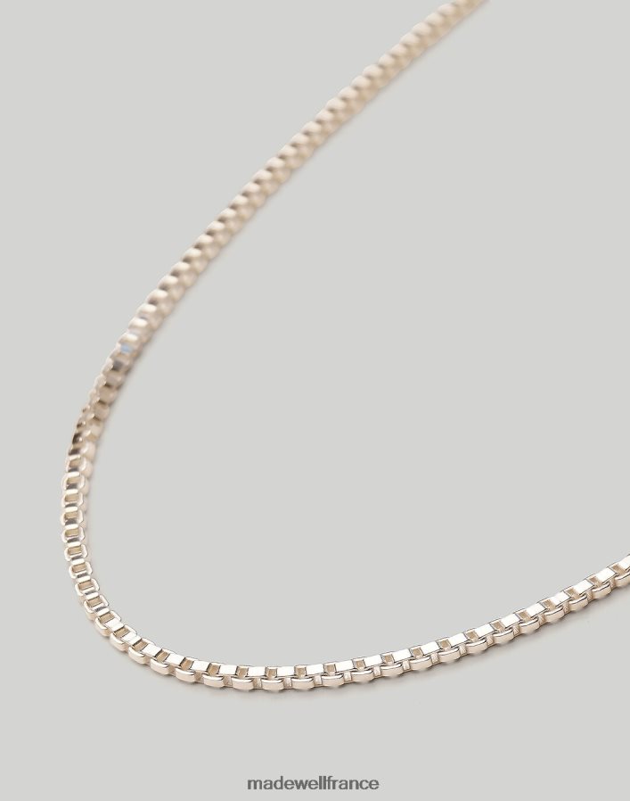 accessoires fr Madewell Hommes collier à chaîne classique en forme de boîte de Charlotte Cauwe Studio argent DX8828421