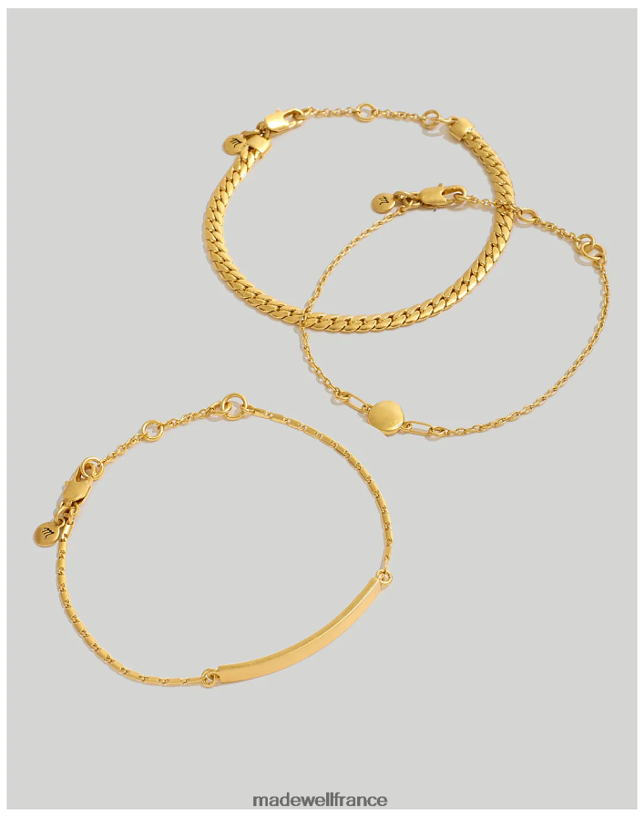 accessoires fr Madewell Hommes lot de trois bracelets à chaîne or vintage DX88282789