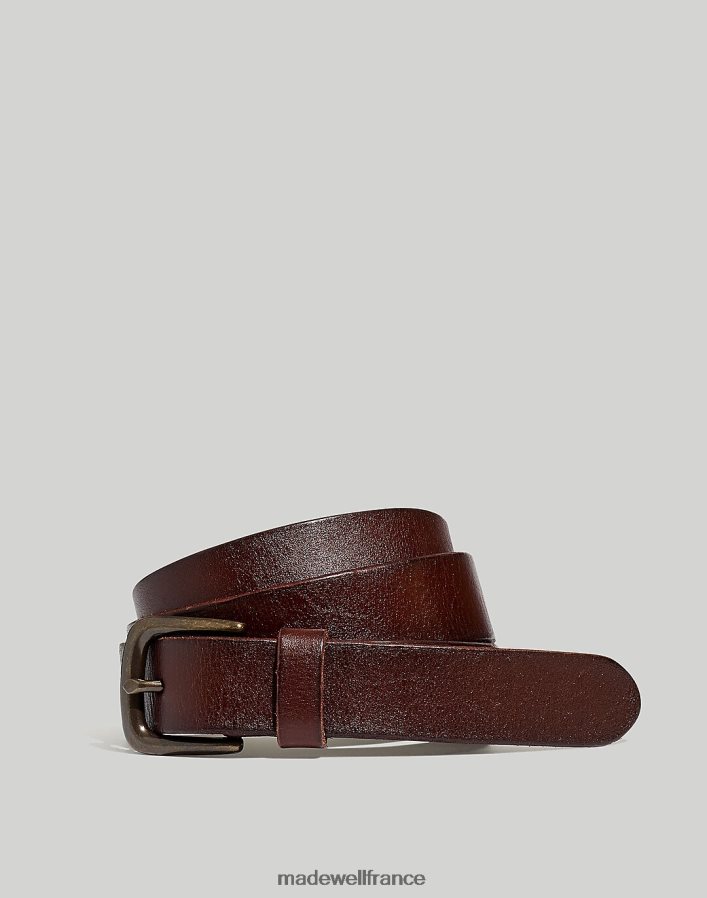 accessoires fr Madewell Hommes ceinture en cuir brun riche DX882823