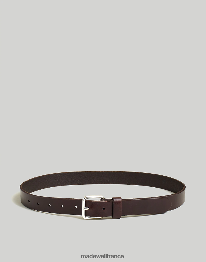 accessoires fr Madewell Hommes ceinture étroite en cuir noir classique DX882819