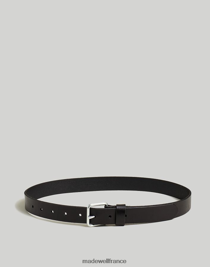 accessoires fr Madewell Hommes ceinture étroite en cuir noir classique DX882820