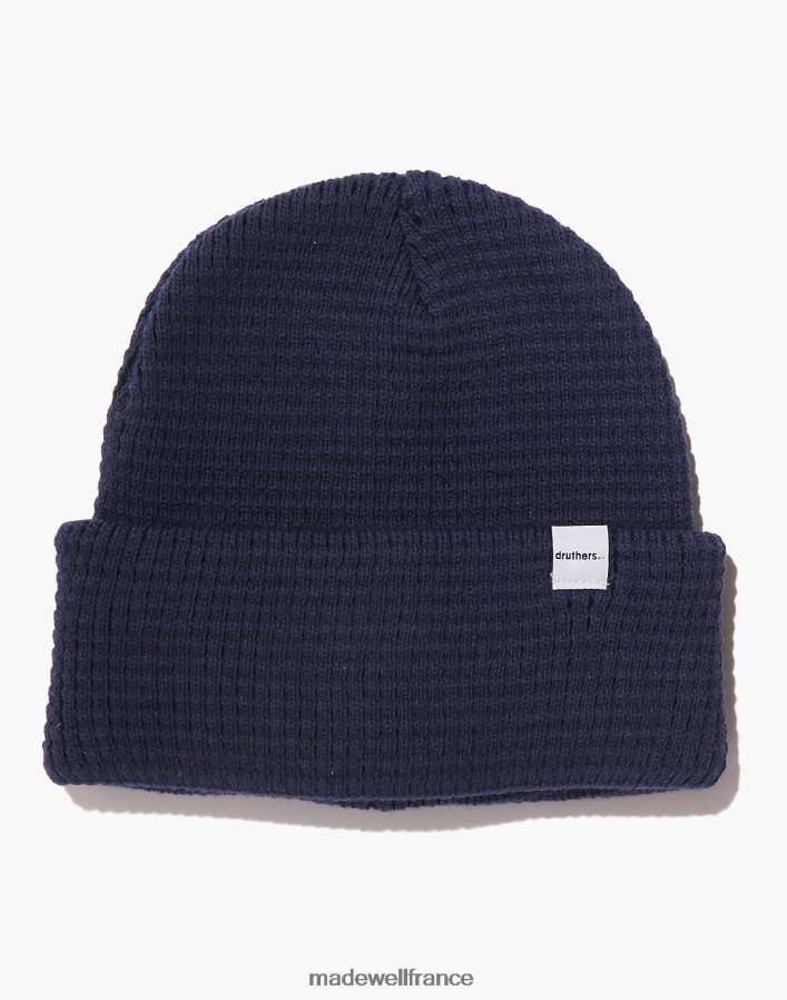 accessoires fr Madewell Hommes bonnet en tricot gaufré en coton biologique Druthers noir DX8828470