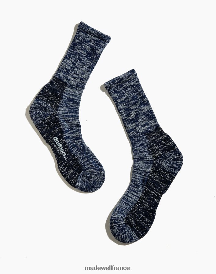 accessoires fr Madewell Hommes chaussettes de défenseur en coton biologique Druthers sarcelle DX8828473