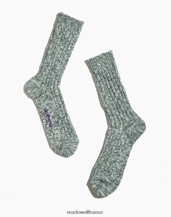 accessoires fr Madewell Hommes chaussettes mi-mollet en coton biologique flammé Druthers rouge multicolore DX8828472