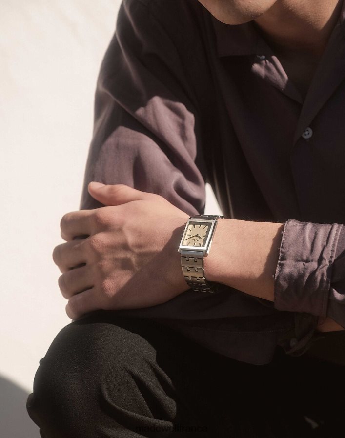 accessoires fr Madewell Hommes montre bracelet breda virgil en acier inoxydable et métal argent DX882895