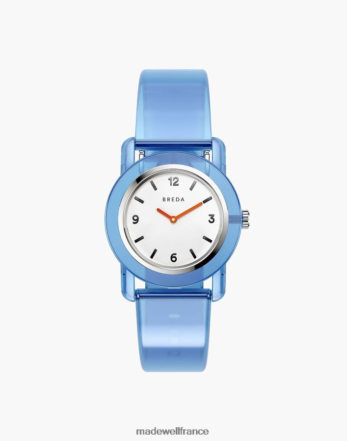 accessoires fr Madewell Hommes montre breda unisexe 'play' en plastique transparent, 35 mm bleu DX882889