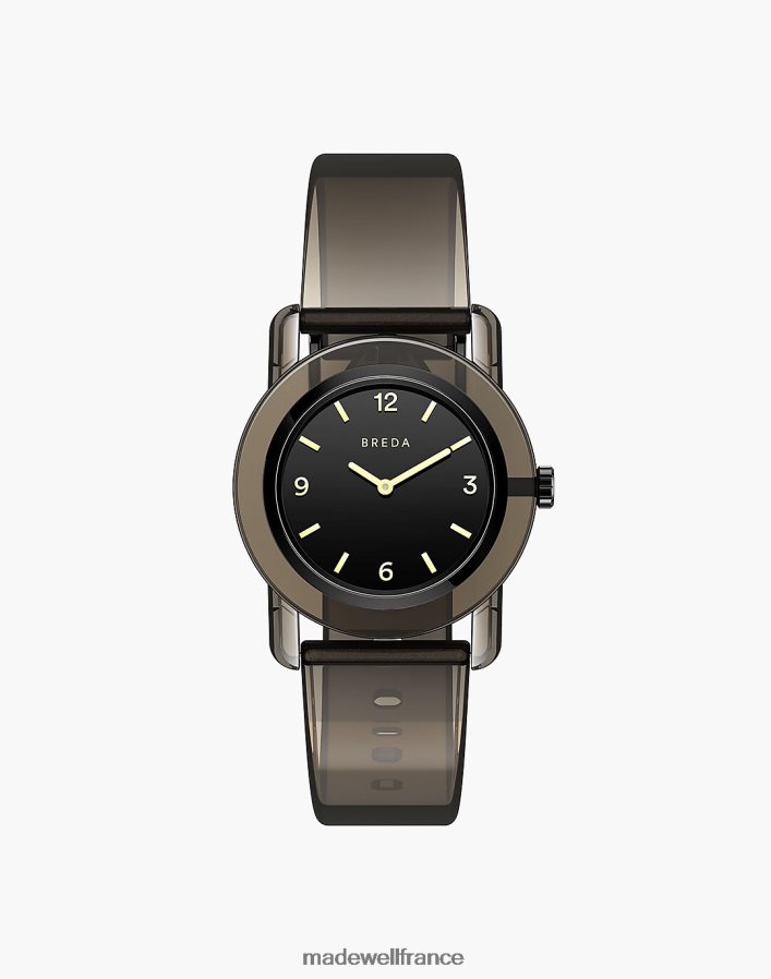 accessoires fr Madewell Hommes montre breda unisexe 'play' en plastique transparent, 35 mm noir DX882891