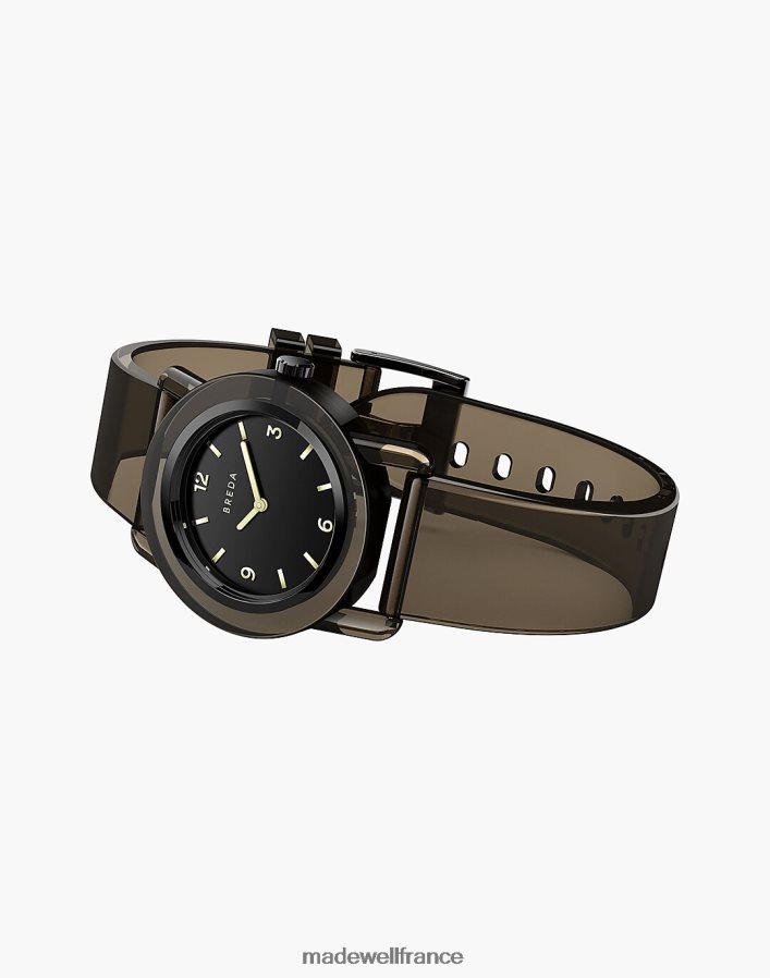 accessoires fr Madewell Hommes montre breda unisexe 'play' en plastique transparent, 35 mm noir DX882891