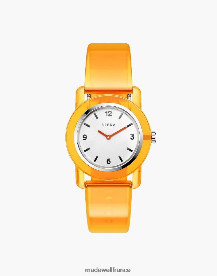 accessoires fr Madewell Hommes montre breda unisexe 'play' en plastique transparent, 35 mm orange DX882890