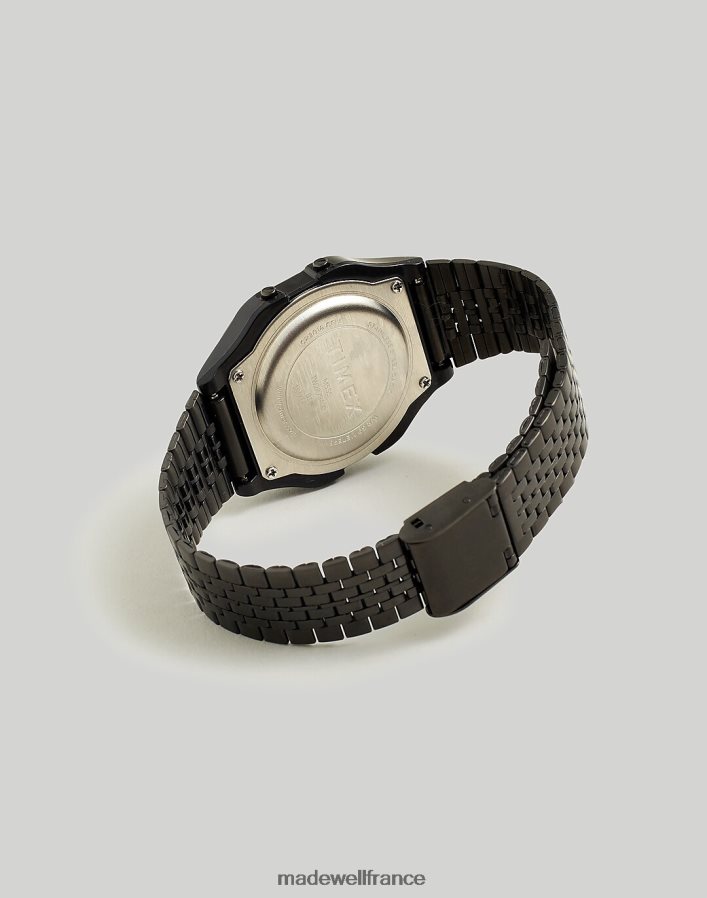 accessoires fr Madewell Hommes montre timex t80 34 mm à bracelet extensible en acier inoxydable noir DX8828594