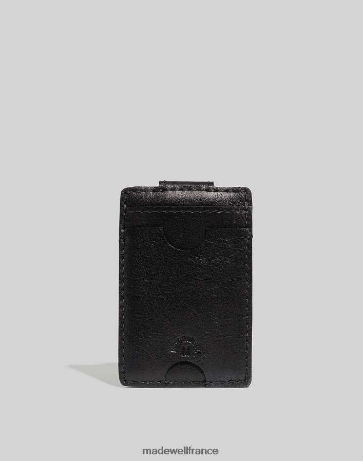 accessoires fr Madewell Hommes porte-cartes en cuir avec aimant vrai noir DX882867