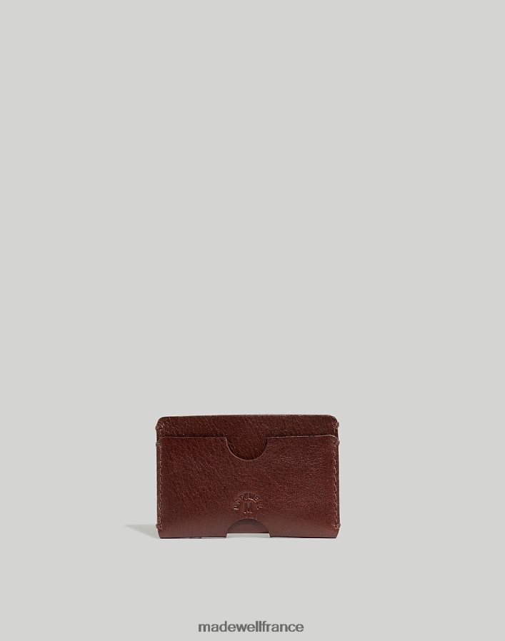 accessoires fr Madewell Hommes porte-cartes en cuir brun riche DX882869