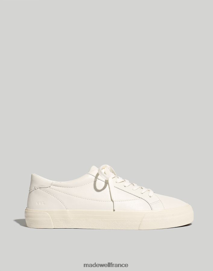 chaussure fr Madewell Hommes baskets basses trottoir en cuir parchemin pâle DX8828627