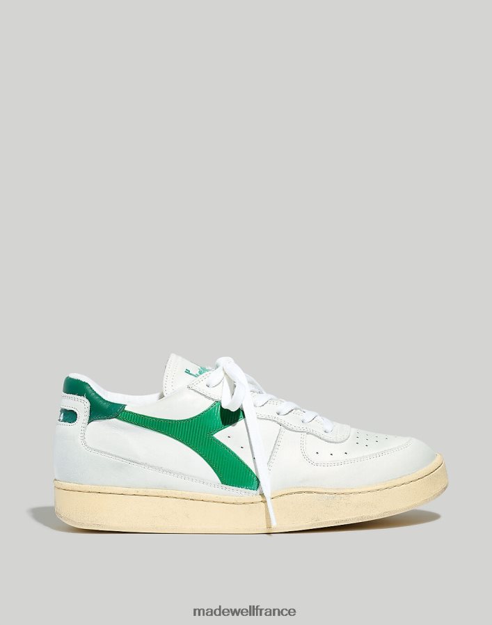 chaussure fr Madewell Hommes diadora mi basket lo baskets d'occasion blanc/vert verdoyant DX8828625