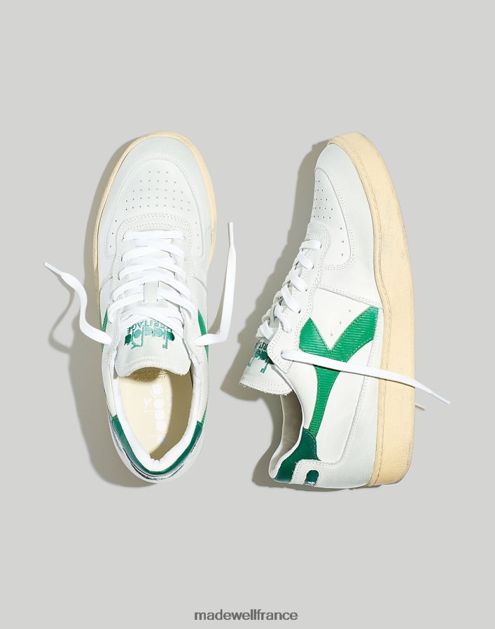 chaussure fr Madewell Hommes diadora mi basket lo baskets d'occasion blanc/vert verdoyant DX8828625