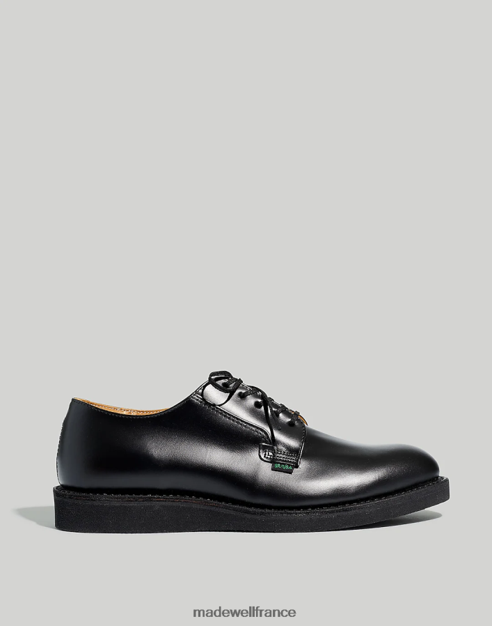 chaussure fr Madewell Hommes richelieus facteur de l'aile rouge Cuir noir DX8828567