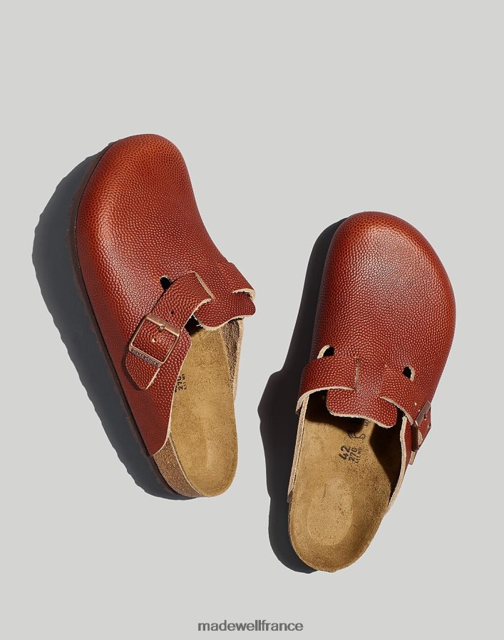 chaussure fr Madewell Hommes Birkenstock Boston - Sabots en cuir texturé avec semelle souple rôti DX8828394