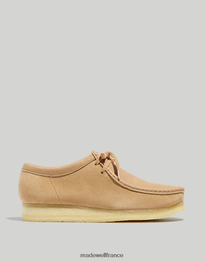 chaussure fr Madewell Hommes chaussures wallabee en daim et cuir clarks combo bronzage clair DX8828430