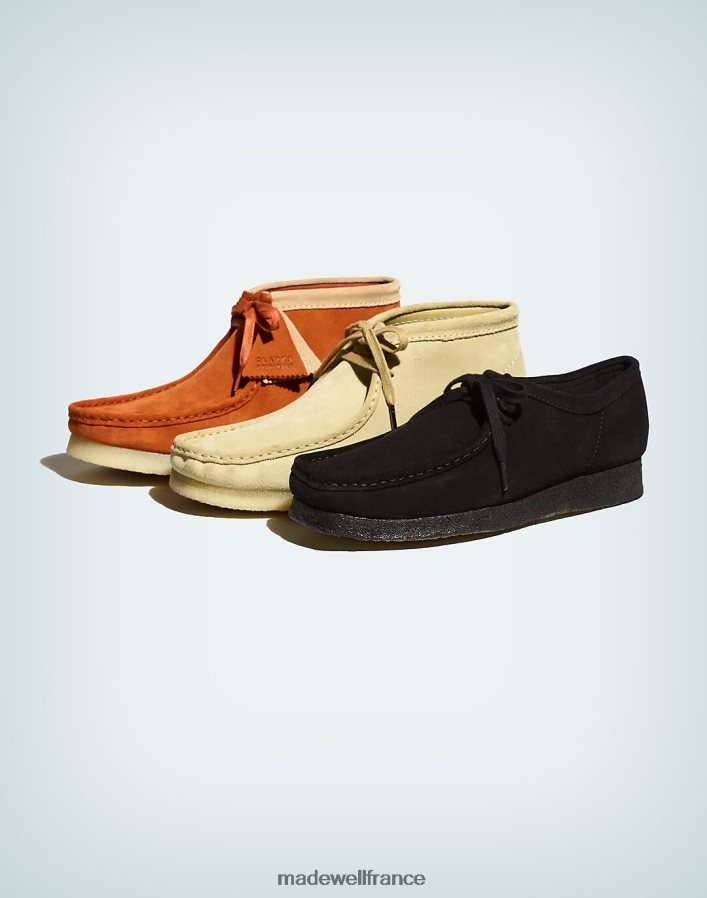 chaussure fr Madewell Hommes clarks chaussures wallabee en daim Suède noir DX8828428