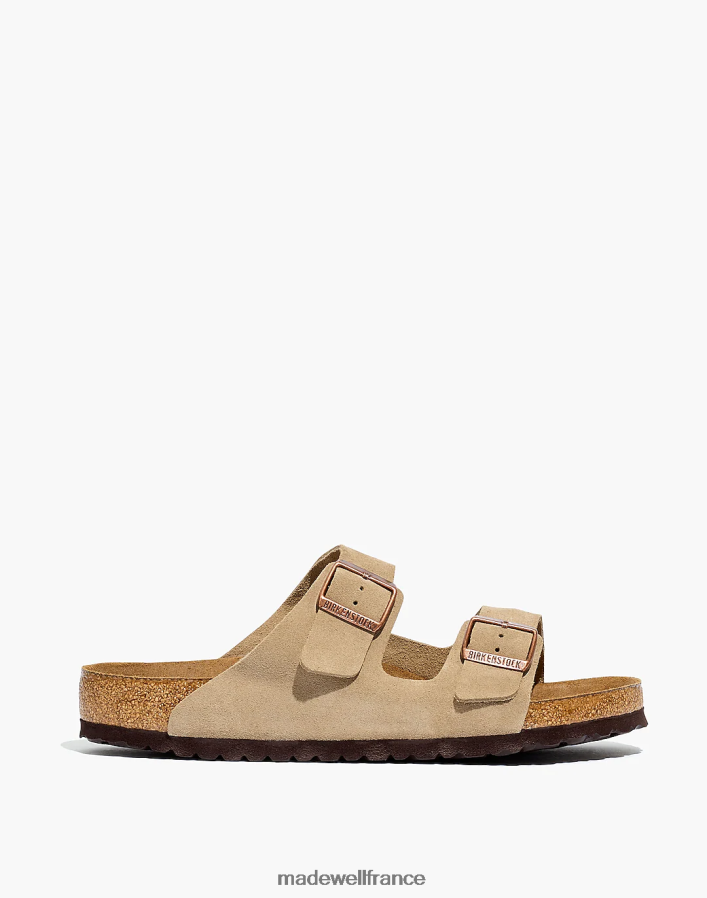 chaussure fr Madewell Hommes sandales arizona en daim birkenstock taupe DX8828396
