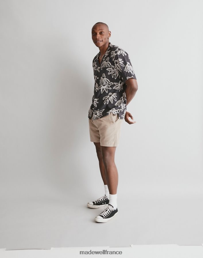 vêtements fr Madewell Hommes chemise boxy à manches courtes imprimé floral charbon noir DX8828253