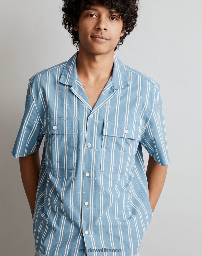 vêtements fr Madewell Hommes chemise boxy à manches courtes imprimé vague océan DX8828269